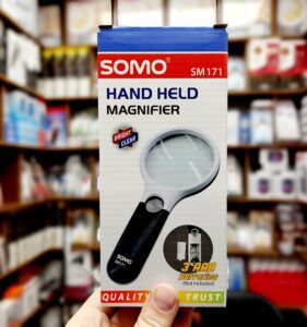 ذره بین 2 عدسی چراغ دار سومو SOMO مدل SM171 ذره بین سومو مدل SM171 طرح چراغ دار
