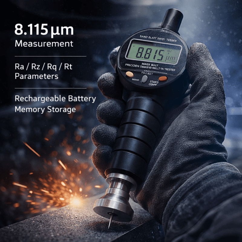 زبری سنج دیجیتال سندبلاست H&G مدل HG-0918 | اندازه‌گیری Ra و Rz با دقت صنعتی